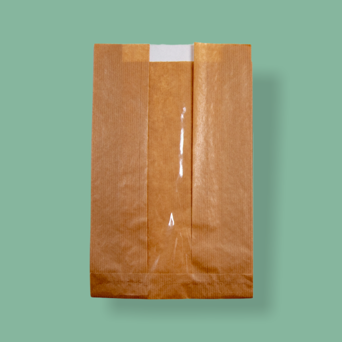 Éltalpas, ablakos papírtasak 160+60x250 mm barna