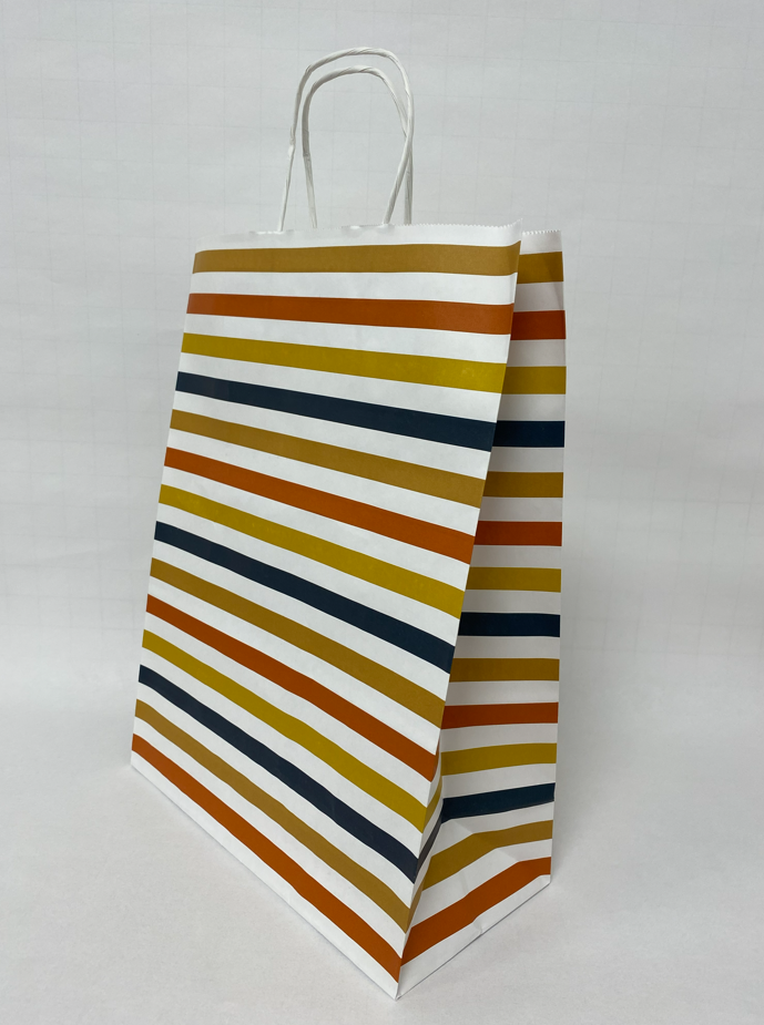Sodrottfüles papírtáska 26x35+12 cm Retro mintás