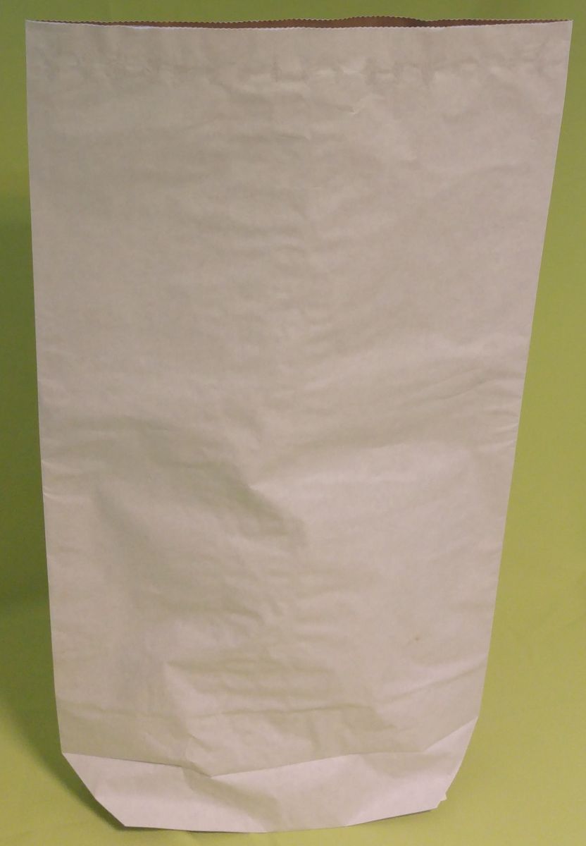 Papírzsák 45x80x13 cm, 1x70g/m2 fehér kívül+2x70 g/m2 barna belül