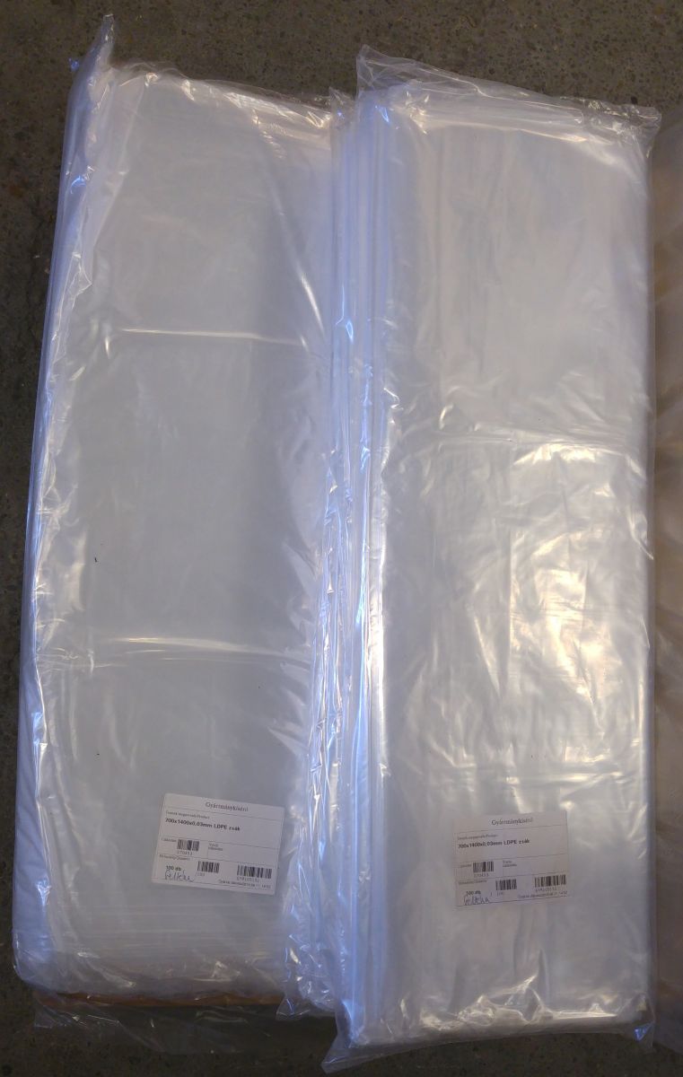 PE zsák 550x1100x0,03 mm Nyomatlan